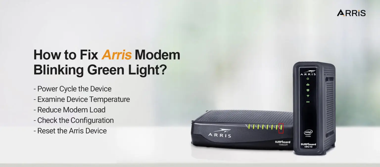 Arris Modem Blinking Green Light